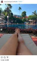 [Image] Extremely rare! Haruna Kawaguchi likes 300,000 likes on the SEXY photo of the bare leg do-up wwwwww