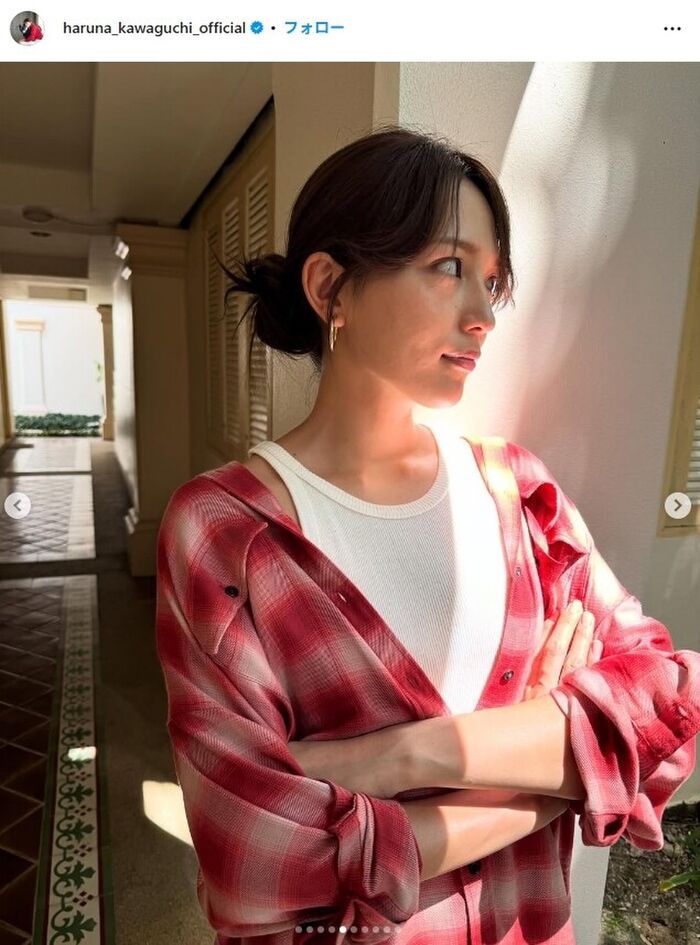 [Image] Extremely rare! Haruna Kawaguchi likes 300,000 likes on the SEXY photo of the bare leg do-up wwwwww 7th image