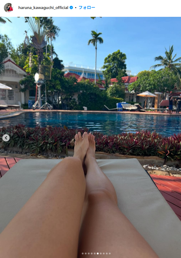[Image] Extremely rare! Haruna Kawaguchi likes 300,000 likes on the SEXY photo of the bare leg do-up wwwwww 8th image