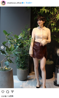 [Image] Chiaki Horan (36), who is talked about as being too sexy wwwwwwwww The beautiful legs shown in a super miniskirt are a big response!!