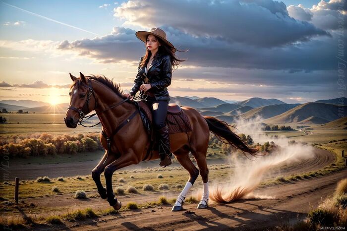 ★PATREON★ [Lote] - Ash. Riding Horse Wallpaper Style AI Generated 3th image