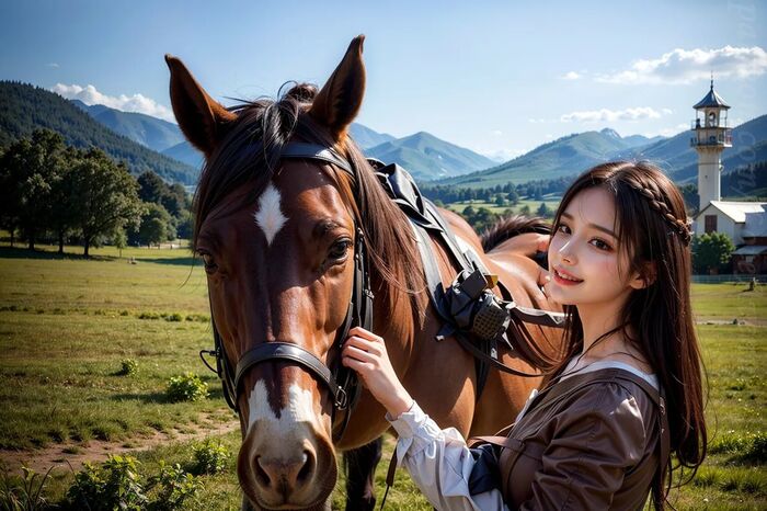 ★PATREON★ [Lote] - Ash. Riding Horse Wallpaper Style AI Generated 9th image
