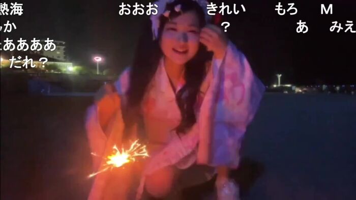 Popular streamer Shichu. Nico live fireworks broadcast accident in yukata 10th image