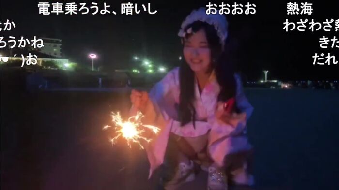 Popular streamer Shichu. Nico live fireworks broadcast accident in yukata 12th image
