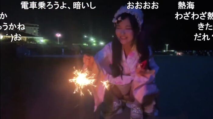 Popular streamer Shichu. Nico live fireworks broadcast accident in yukata 5th image