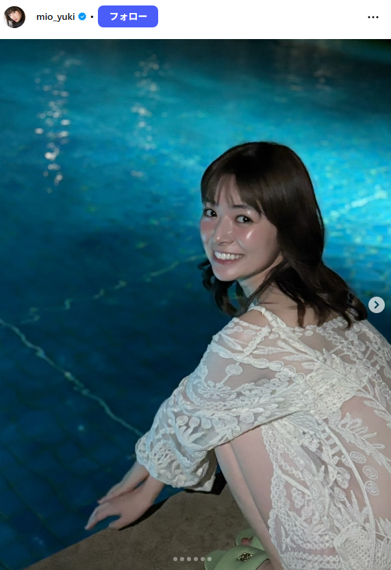 [Image] Innocent actress (26) who appeared in the morning drama, finally lifted the ban on her first swimsuit wwwwwwwwwww Yuki Miao, revealed her first bikini in her life and received a response!! 4th image