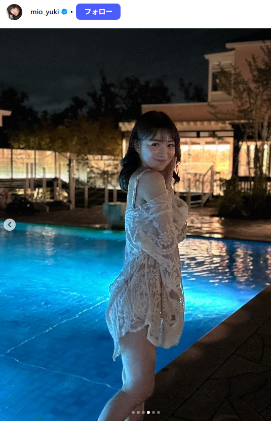 [Image] Innocent actress (26) who appeared in the morning drama, finally lifted the ban on her first swimsuit wwwwwwwwwww Yuki Miao, revealed her first bikini in her life and received a response!! 7th image