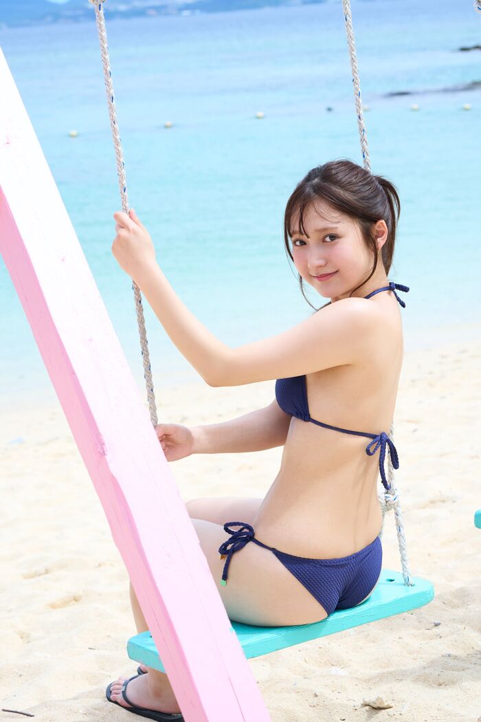 [Swimsuit image] The latest AKB48 gravure selection, the level is too high wwwwww Kurumi Suzuki, Mayu Shoju, and Maho Omori show off their superb bodies!! 13th image