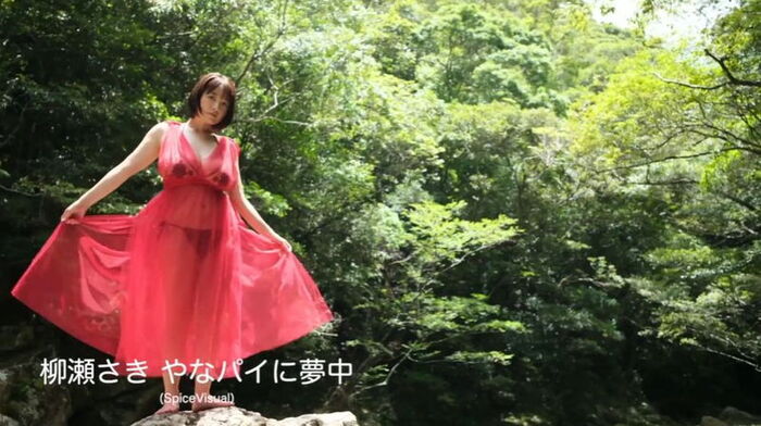 The returning milk god Gravure Saki Yanase shows off her cute figure half-naked and frolicking on the southern island lol 29th image